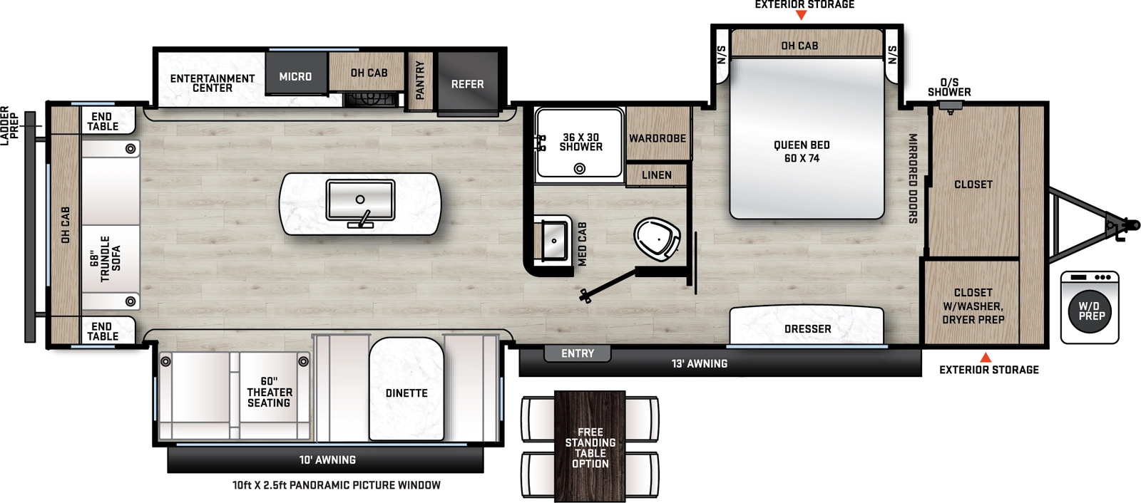 Aurora 32RLTS Floorplan
